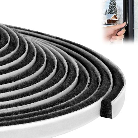 Fensterdichtung – Bürstentürdichtung, Eingangstürdichtung, 6 m x 9 mm x 5 mm Türdichtung zur Isolierung gegen Kälte, Lärm und Staub, Schwarz von YOUSHARES