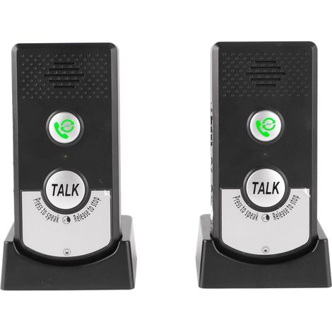 Interphone sans fil avec sonnette et système d'interphone vocal bidirectionnel, idéal pour les familles, les personnes âgées, les patients hospitalisés et le personnel soignant (1/5)