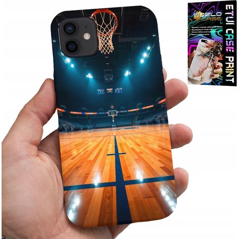 Custodia per iPhone 13 mini - Campo da basket NBA, canestro, motivi per tifosi (1/5)