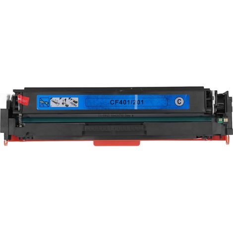 Cartouche Toner Bleu 30g pour Imprimante Laser Couleur CF401A 1400 Pages Compatible HP LaserJet Pro M252dn M252n M252dw M277n M277d CRG045 LBP611CN 612CW (1/5)