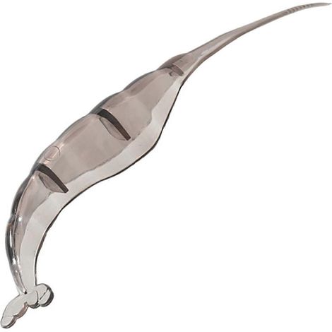 Éplucheur de crevettes, éplucheur de crevettes en plastique, outil multifonctionnel portable pour déveiner les crevettes, gris transparent. (1/5)