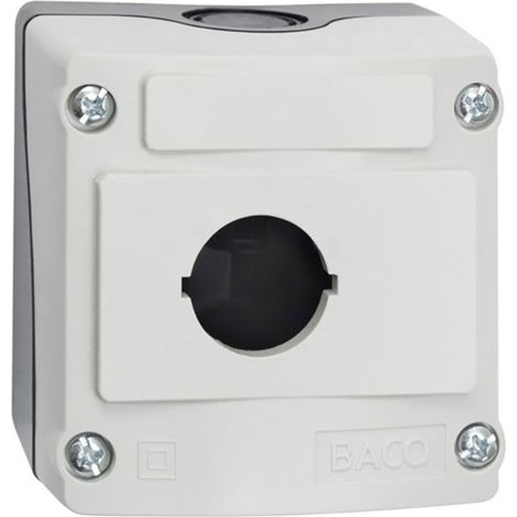 BACO LBX0100 224200 Leergehäuse 1 Einbaustelle (L x B x H) 74 x 74 x 47.9 mm Grau, Schwarz 1 St. (1/2)