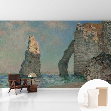 Papier peint intissé mural avec imprimé pour décoration pour salon pour chambre à coucher pour entrée Paysage rocheux 416x254 cm (1/5)