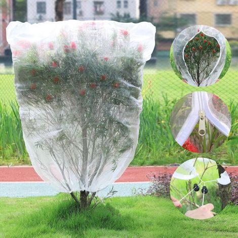 Rete per alberi da frutto con cerniera e coulisse, a maglia larga, per proteggere gli alberi da insetti e uccelli.