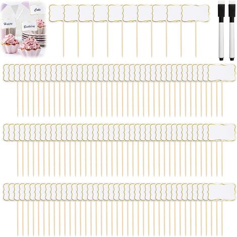 100 piezas de tablas para buffet de quesos, palillos decorativos para cupcakes. (1/5)