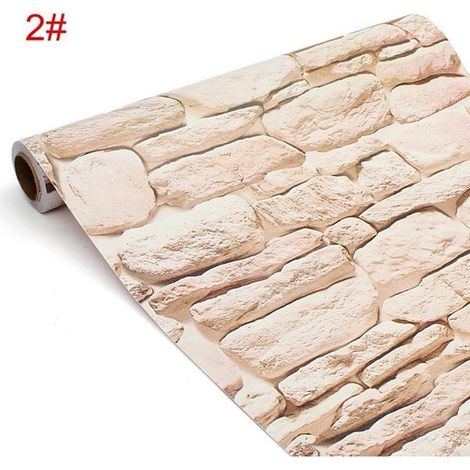 Papier peint brique mural autocollant étanche - N2 0.45X10M (1/4)