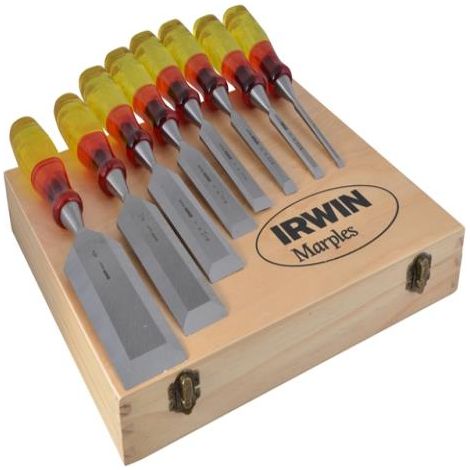Irwin Marples MAR373S8 8 Piece Splitproof M373 Wood Chisel Set 6-50mm Boxed
