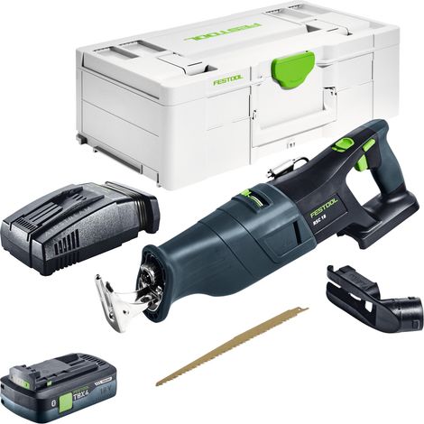 Festool RSC 18 EB-Basic Akku Säbelsäge 18 V Brushless + 1x Akku 4,0 Ah + Schnellladegerät + Systainer