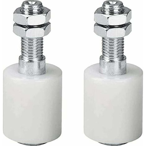 Roulettes pour porte coulissante en 2 parties, roulettes pivotantes, roue à roulement à billes, plaque de guidage, roue en nylon résistant à la corrosion, roue en nylon robuste, roulette pour porte de (1/5)
