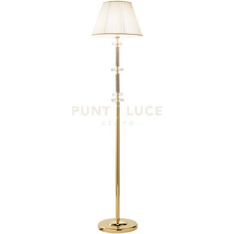 PIANTANA DIDO 1 LUCE CRISTALLO E ORO ATTACCO E27 D.45CM