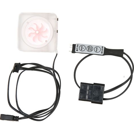 Débitmètre de refroidissement par eau, filetage G1/4, 8 hélices, 3 voies, en acrylique durable, pour ordinateur, rouge (1/4)