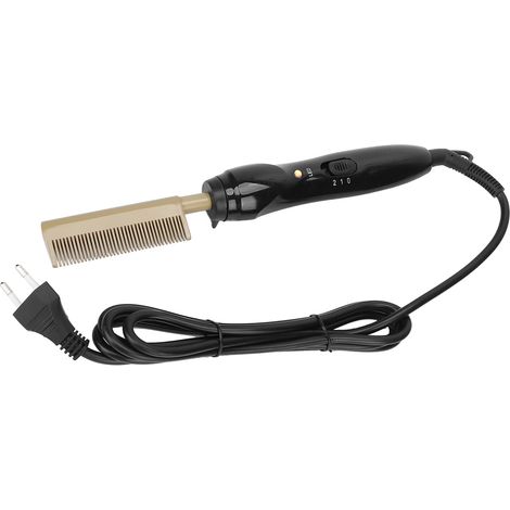 Peigne chauffant électrique multifonction réglable, lisseur capillaire professionnel 100-240V avec prise UE (1/5)
