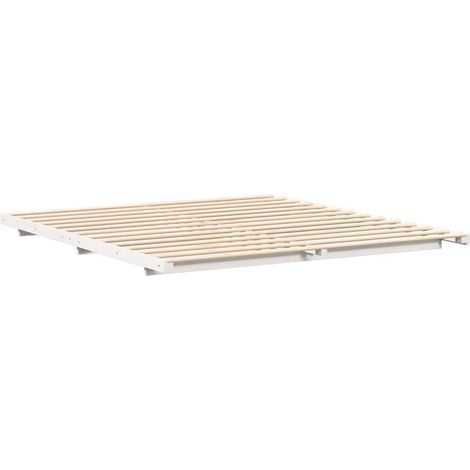 Floor Bed Frame White 180 x 220 cm Solid pine wood vidaXL (1/5)