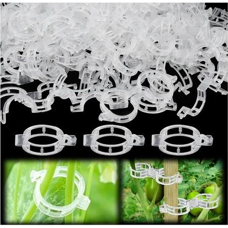 250 Stück Pflanzenclips aus Kunststoff, Tomatenhalter, Gartenclips zum Anbinden und Stabilisieren von Pflanzen.