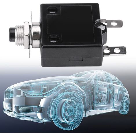 Disjoncteur 5A 8A 10A 15A 18A 20A 30A Interrupteur thermique de réinitialisation en option, 125-250V AC 50V DC Disjoncteur à bouton-poussoir de protection contre les surcharges de courant(15 a (1/5)