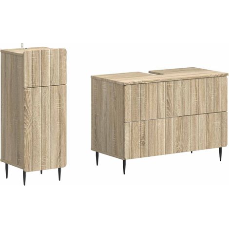 Maison Exclusive - Ensemble de 2 meubles de salle de bain ZWOLLE Chêne Sonoma (1/5)
