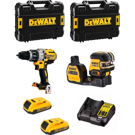 DeWALT Kit MTPROF03 (DCD996 DCE088NG18 2 x 2,0 Ah DCB107 2 x TSTAK II) (1/5)