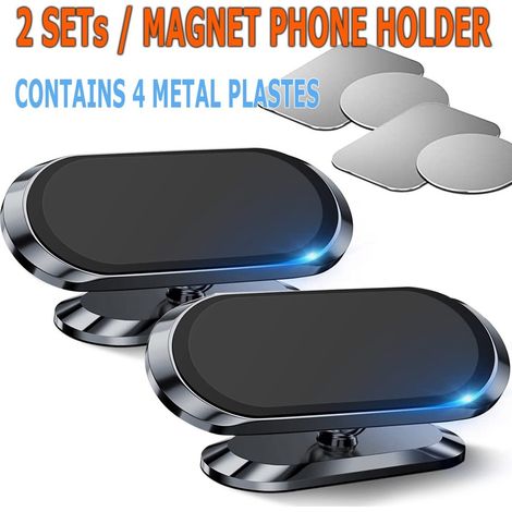 Supporti magnetici per cruscotto/telefono, rotazione a 360° (1/4)