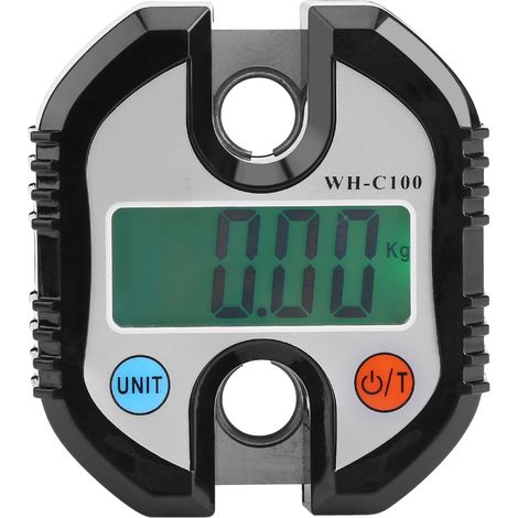 Balance électronique portable WeiHeng avec crochet et écran LCD, noire. (1/5)