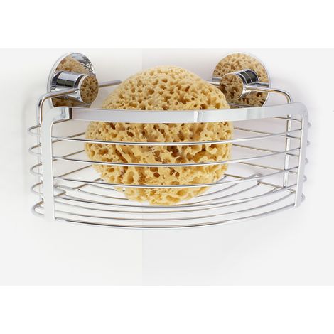 BATHBAZAAR - Panier d'angle inox brillant SILVER
