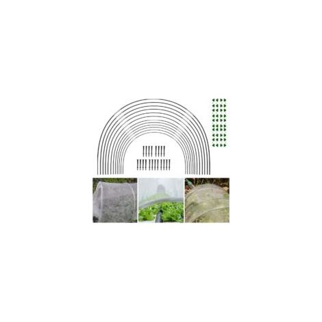 Gewächshaus-Set – 30 Bögen für Tunnelgewächshäuser, Tunnelgewächshäuser, Gartennetze – Crezuo (1/4)