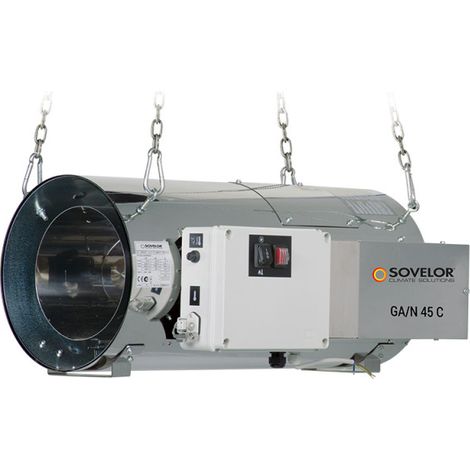 Chauffage à air pulsé GA/N45C suspendu 45,6kW gaz propane ou naturel à combustion directe Sovelor
