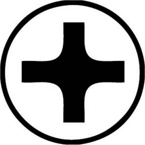Tournevis Cruciforme PH - Lame Ronde PH0 - Longueur Lame 100 mm - Longueur Totale 181 mm - Diamètre Lame 3 0 mm - 1 Pièce (1/3)