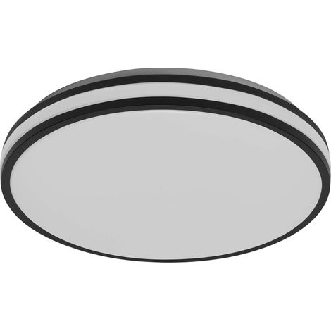 OSRAM ORBIS Caleb Plafonnier LED 385mm, 24W, 3000K blanc chaud, Noir, Métal avec anneau en plastique, IP20