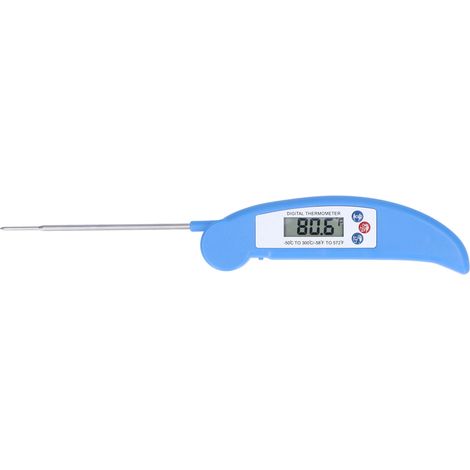 Schnelles digitales Küchenthermometer zur Messung der Fleischtemperatur, klappbare Sonde, blau (1/5)