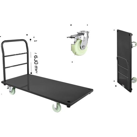 Chariot Plateforme, Capacité de Charge Lourde, Construction Durable, 48x24in (1/2)