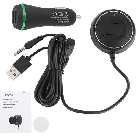Kit mains libres Bluetooth V4.0 NFC pour voiture, récepteur de musique, port auxiliaire 3,5 mm (1/4)