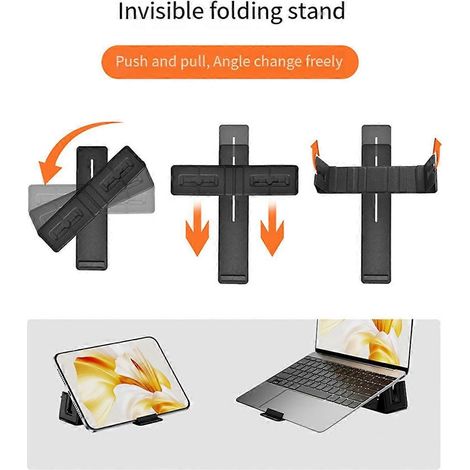 Support magnétique réglable pour ordinateur portable de voyage, compact et pliable (1/5)