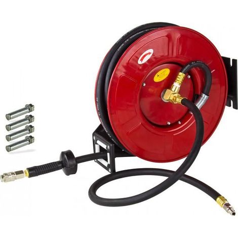 Dema – Enrouleur pneumatique automatique 15m – Tuyau 10mm – Pression max 8 bar – Montage mural facile – Conception robuste - DST 15 S