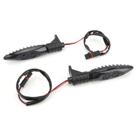Coppia di indicatori di direzione anteriori a LED da 12V di ricambio per S1000RR R1200GS F800GS, lente nera (1/4)