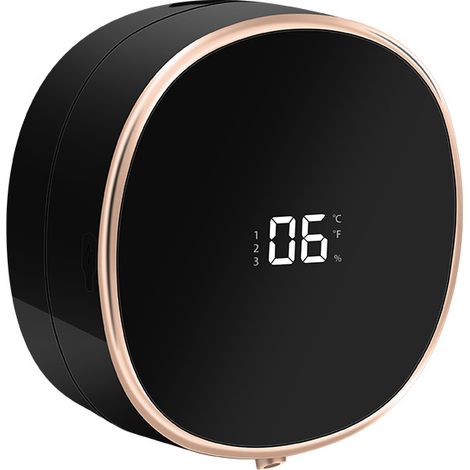 Distributeur de Savon Automatique 280ml Mural, 3 Niveaux Réglables Mousse Électrique, Idéal pour Cuisine et Salle de Bain (Noir)