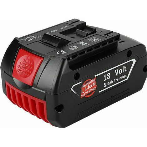 Professional Replace Bosch Battery 18V 5.0Ah 18 V-LI Lithium LED for Bosch 2607336092 2607336236 BAT619 2607336169 BAT609G 2607336170 2607336 235 2607336091 BAT609 BAT618 BAT610G (1/5)