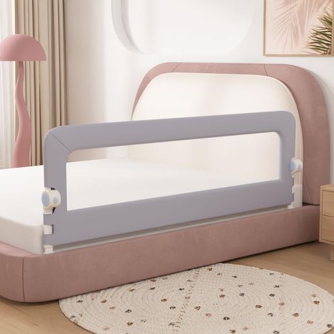 Barrière de lit latérale de sécurité pliable pour lit jumeau, double, double et grand lit, barrière latérale de sécurité pliable pour enfants (1 côté 180 cm) (1/5)