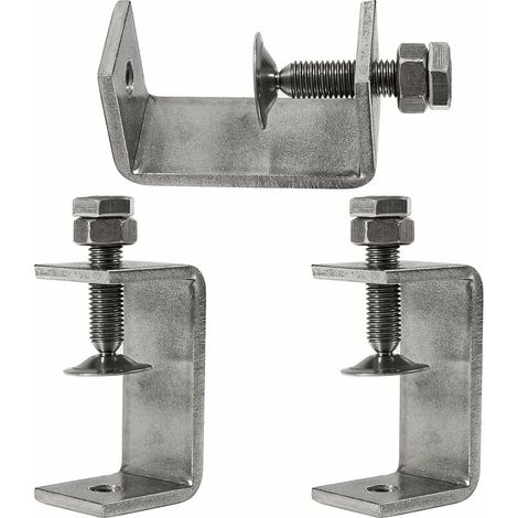 Lot de 3 serre-joints en C robustes de 65 mm en acier inoxydable 304, pinces de fixation pour le travail du bois, pinces Tiger avec large ouverture de mâchoire pour le bricolage et le soudage du bois-