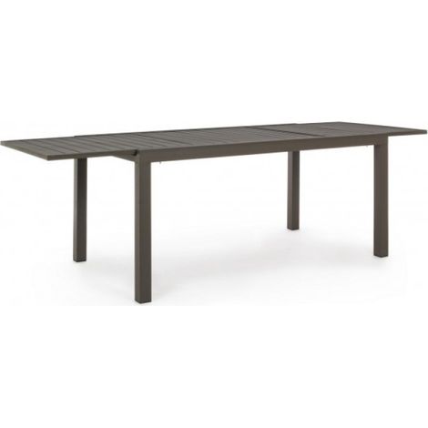 Mesa de exterior extensible de aluminio 90x160-240 Hilde YES - Marrón (1/5)