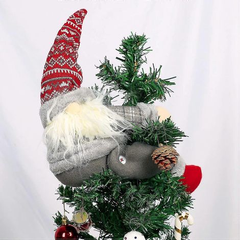 Décoration de sapin de Noël en forme de gnome - Décoration de Noël en forme de gnome faite à la main. Sapin de Noël amusant (1/5)