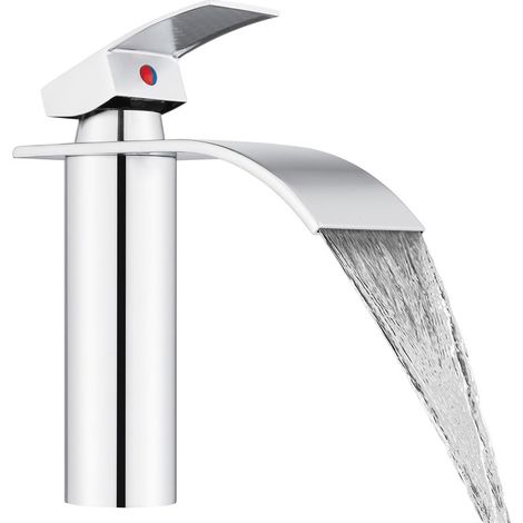 Ohpa – Mitigeur de lavabo cascade chromé – Acier inoxydable SUS304 – Hauteur 175mm, hauteur sous bec 106mm – Économie d'eau intégrée (1/5)