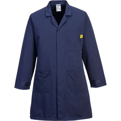Bata ESD antiestática Azul marino S