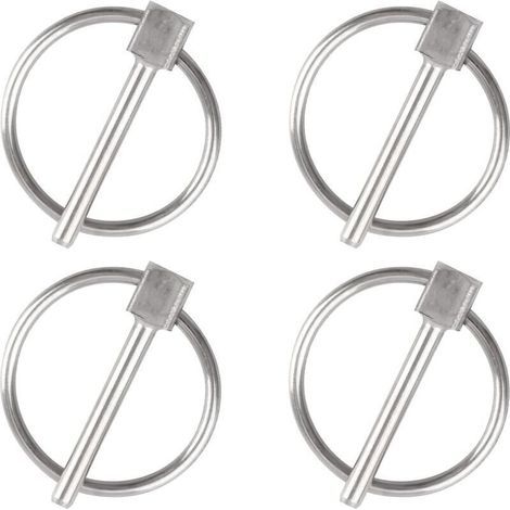4PCS Round Safety Pin in 304 Stainless Steel – Length 25mm – For trailer and locking applications (1/4)