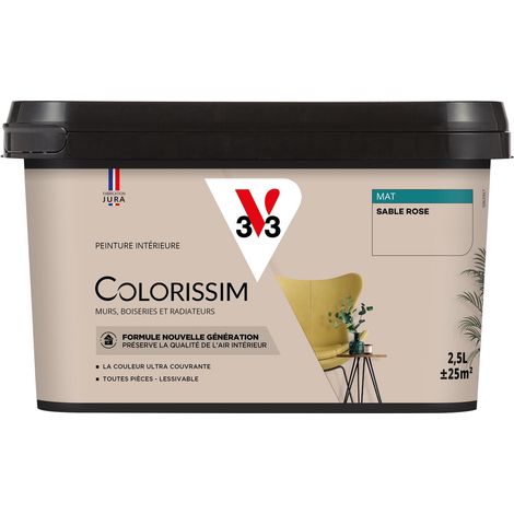 Peinture murale intérieure Colorissim® V33 Sable rose Mat 2,5L