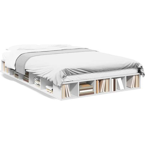 Maison Exclusive - Estructura de cama madera de ingeniería blanca