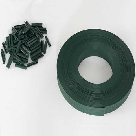 Kit de lamelles occultantes PVC IDMARKET - Vert - L.60 M pour panneau grillagé (1/6)