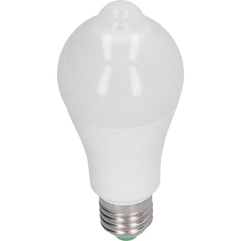 Ampoule LED E27 18W à induction avec détecteur de mouvement infrarouge (PIR) pour couloir, chambre, escalier 85-265V, lumière blanche pure