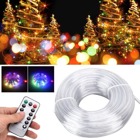 Guirlande lumineuse LED, tube lumineux, éclairage extérieur pour cour ou jardin, télécommande USB, décoration de Noël (1/5)