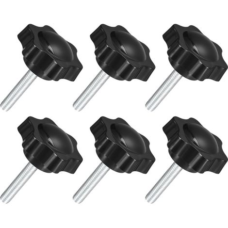 6Pcs Boutons Étoile M6 x 30mm Bouton de Serrage Hexagonal (1/5)