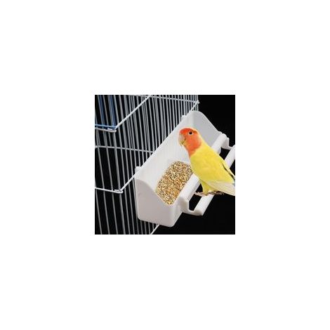 Lot de 2 mangeoires à oiseaux avec support, accessoires pour cage à oiseaux, mangeoire à oiseaux suspendue, bol d'eau pour perroquets et oiseaux